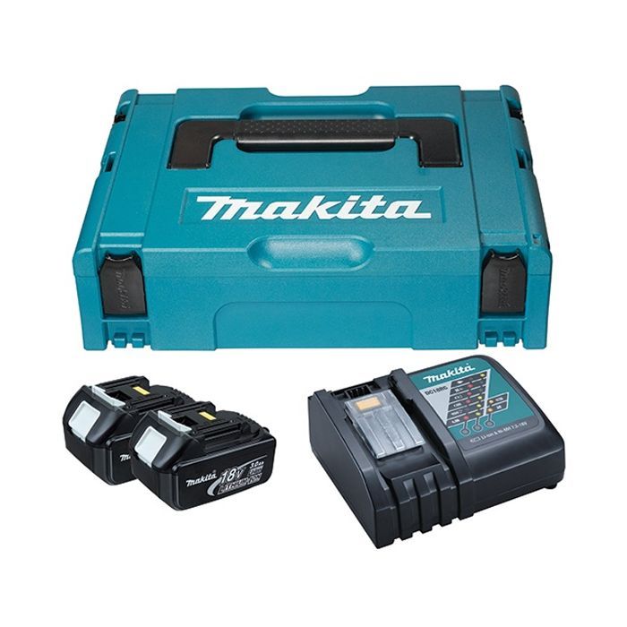 Аккумулятор к электроинструменту Makita набор LXT (BL1830x2, DC18RC, Makpac1) (197952-5)
