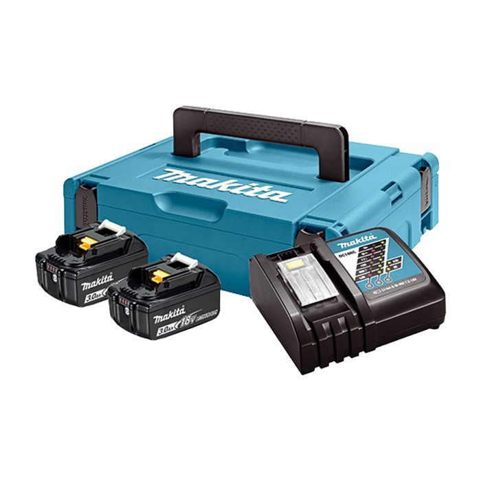 Аккумулятор к электроинструменту Makita набор LXT (BL1830x2, DC18RC, Makpac1) (197952-5) изображение 2
