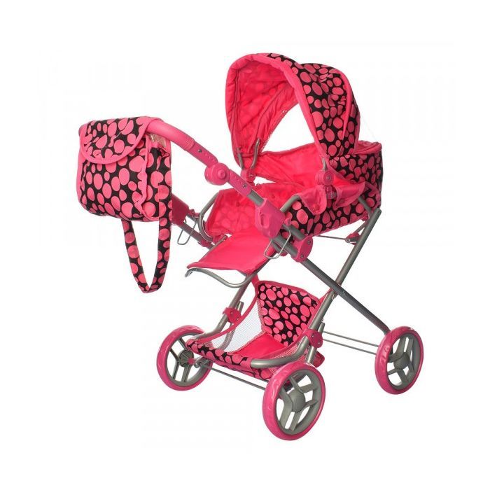 Коляска для кукол Melogo pink/black (Melogo 9333 pink/black)
