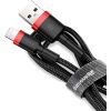 Дата кабель USB 2.0 AM to Lightning 1.0m Cafule Black-Red Baseus (CALKLF-B19) изображение 3
