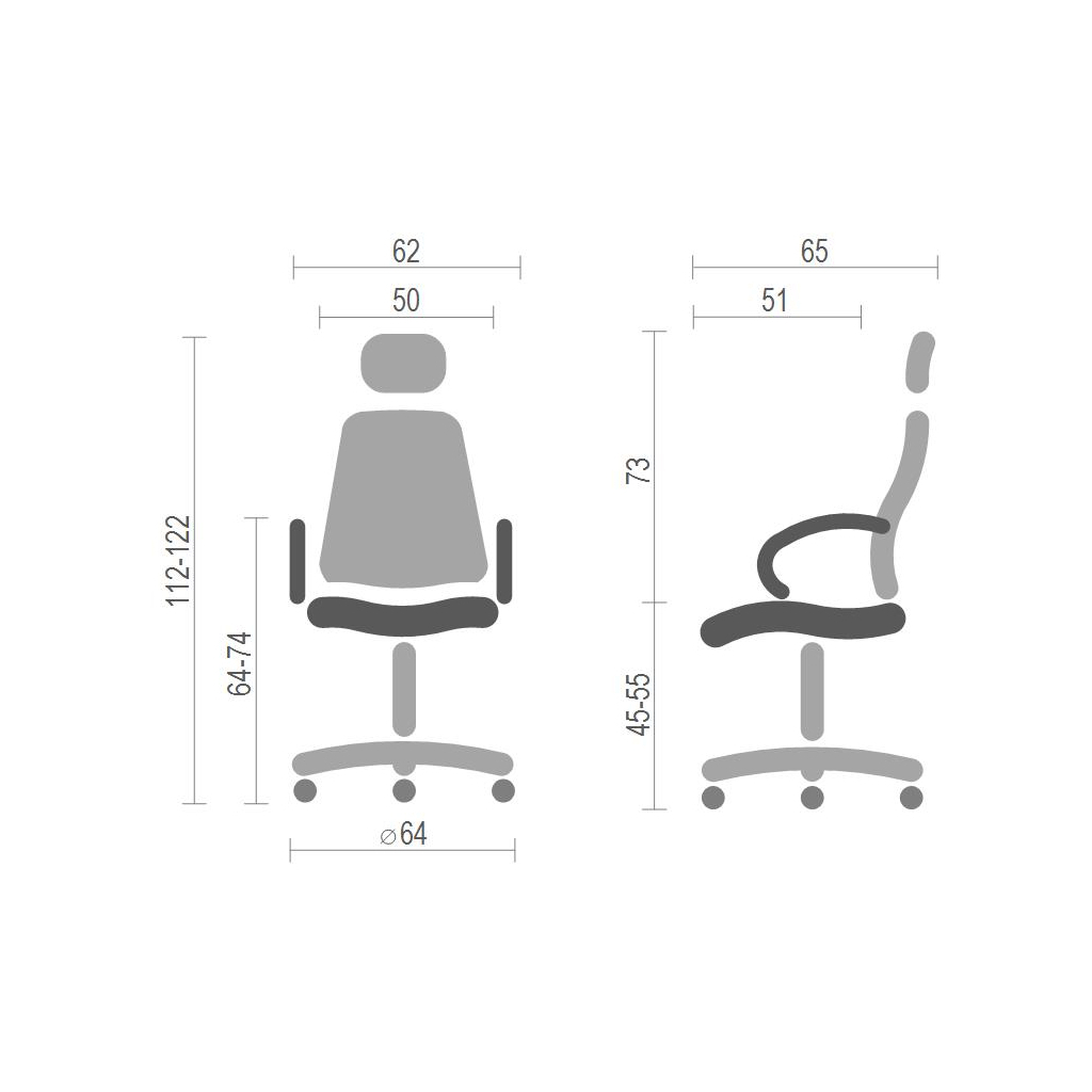 Офисное кресло Аклас Крокус CH TILT Черное с серым (10022849) изображение 5