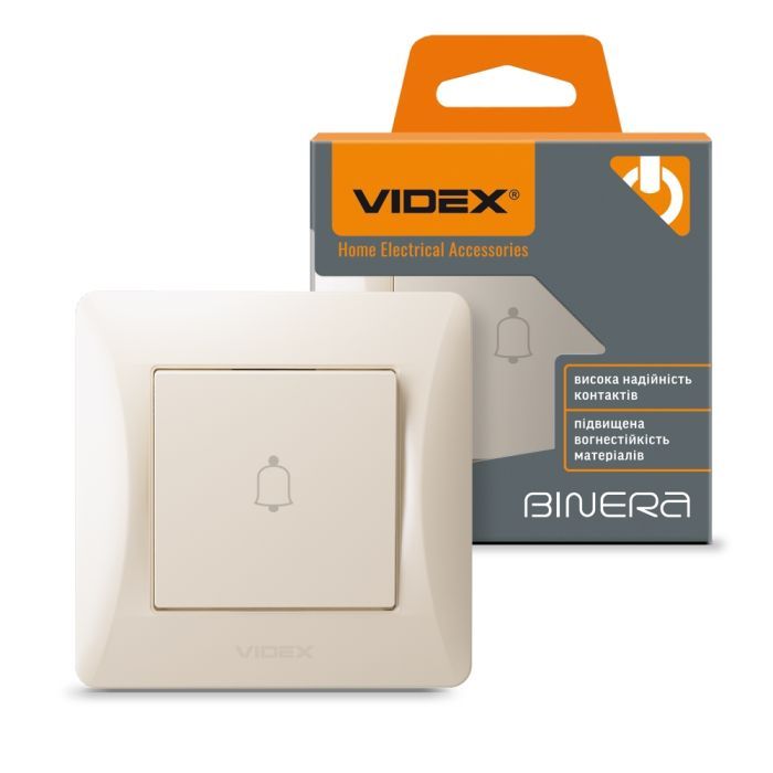 Кнопка звонка Videx BINERA  1кл серебряный шёлк (VF-BNDB1-SS) изображение 4