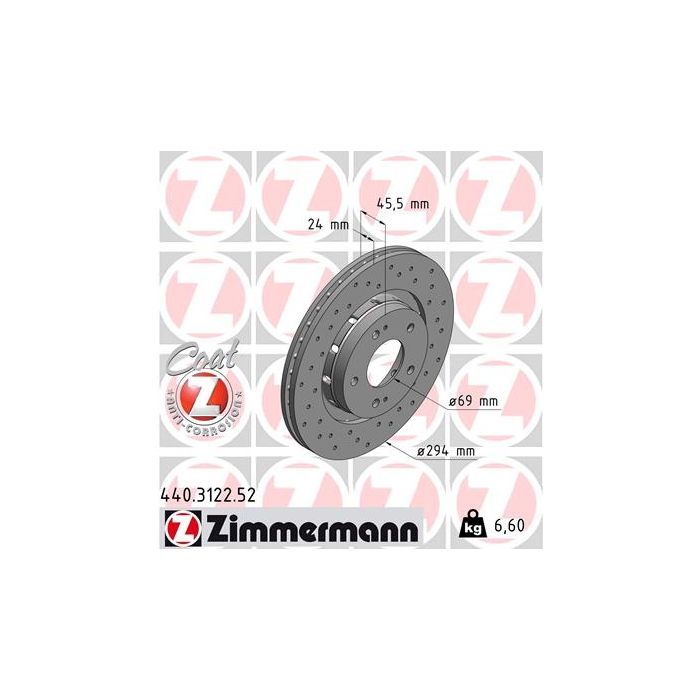 Тормозной диск ZIMMERMANN 440.3122.52