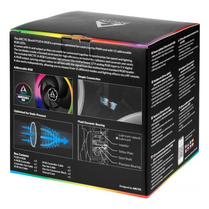 Кулер для корпуса Arctic P120 A-RGB 3x120mm ARGB (ACFAN00156A) изображение 9