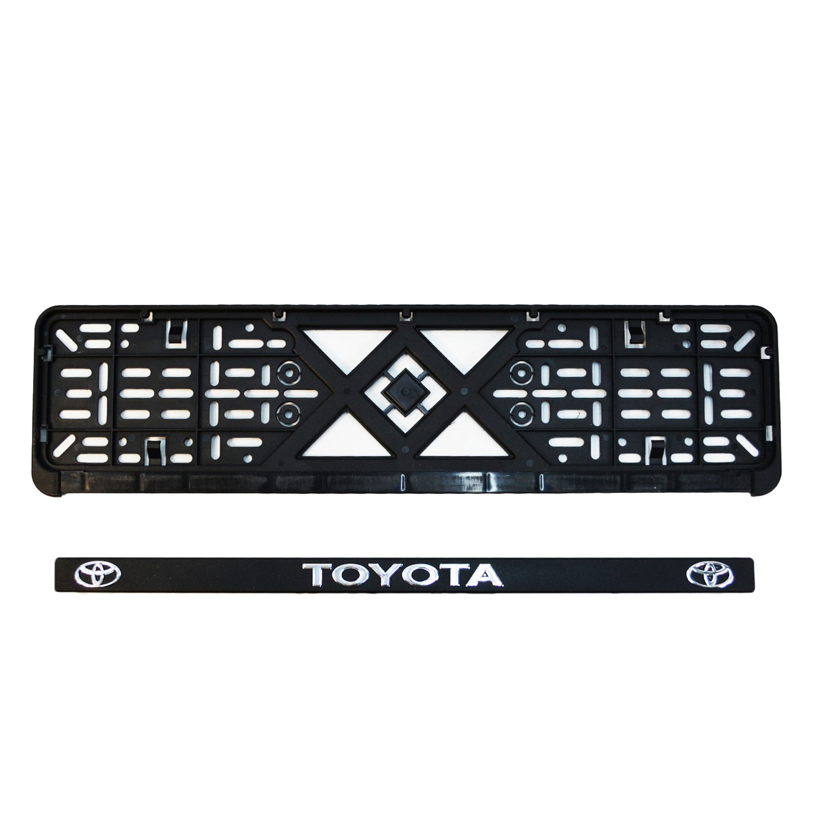 Рамка номерного знака CarLife пластик з об'ємними літерами Toyota (2шт) (24-017) изображение 4