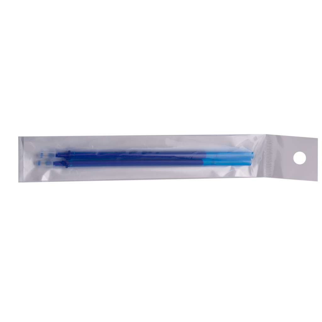 Стержень гелевый Buromax для ручки Пиши Стирай ERASE SLIM, синий, 2 шт. в блистере (BM.8076-01) изображение 2