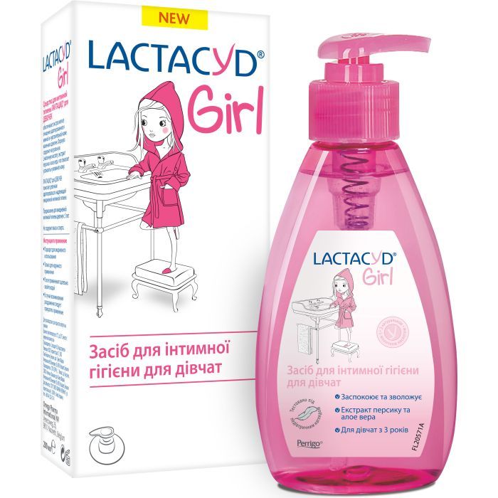 Гель для интимной гигиены Lactacyd для девочек с дозатором 200 мл (5391520948084)