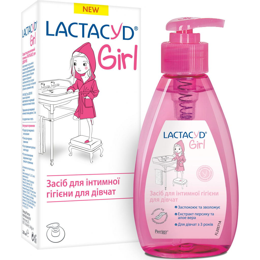 Гель для интимной гигиены Lactacyd для девочек с дозатором 200 мл (5391520948084)