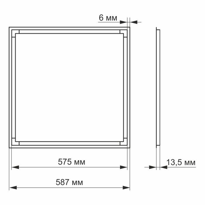 Світильник Videx LED панель ART 40W 5000K (VL-PA405W) зображення 2