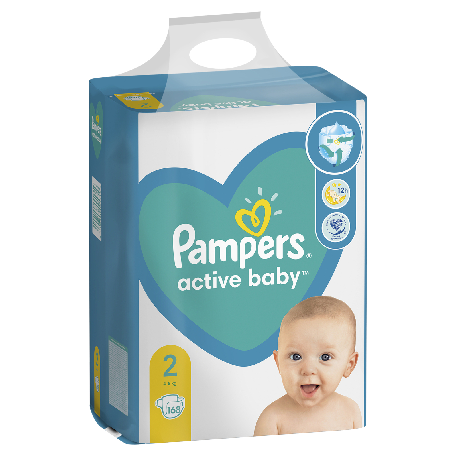 Подгузники Pampers Active Baby Размер 2 (4-8 кг), 168 шт (8006540091319) изображение 3