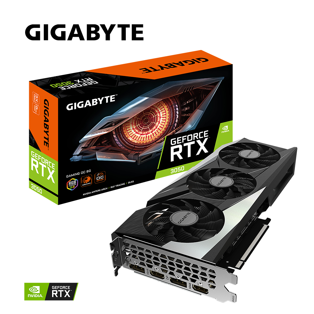 Видеокарта GIGABYTE GeForce RTX3050 8Gb GAMING OC (GV-N3050GAMING OC-8GD) изображение 9