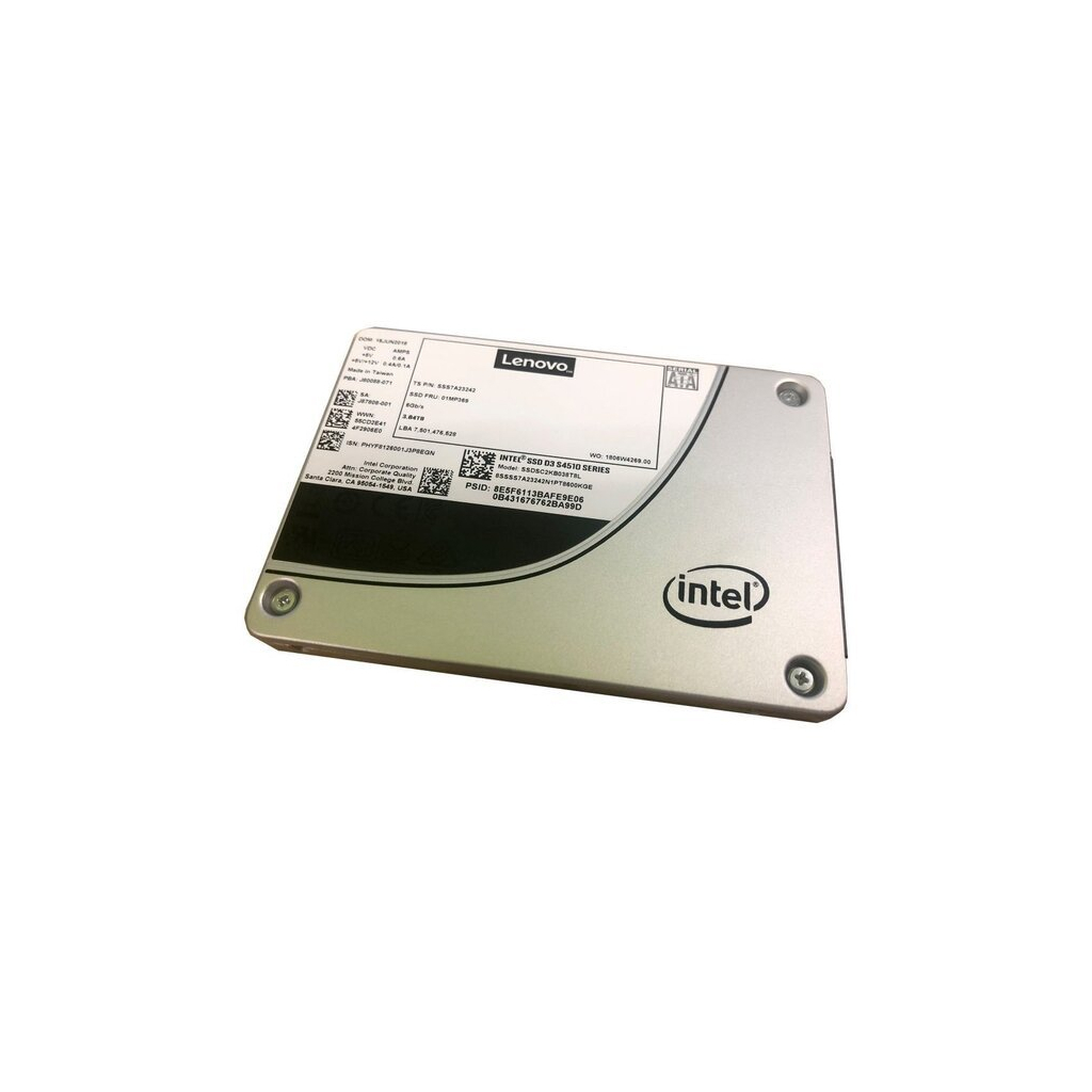 Накопичувач SSD для сервера 240GB Entry SATA 6Gb ThinkSystem 2.5" Intel S4510 SSD Lenovo (4XB7A10247)
