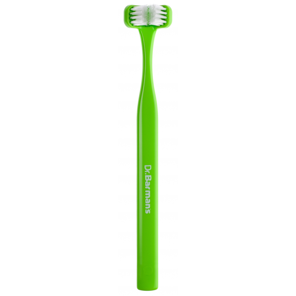 Зубна щітка Dr. Barman's Superbrush Regular Тристороння М'яка Салатова (7032572876212-light-green)