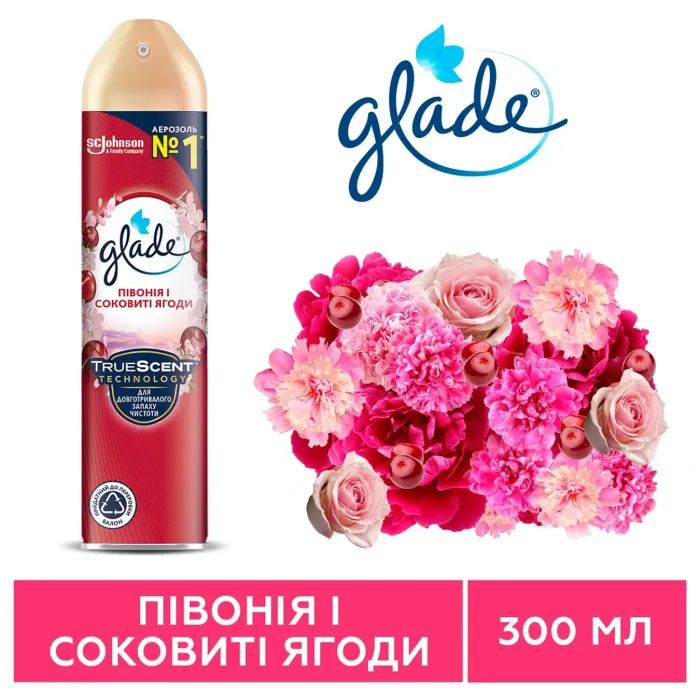 Освежитель воздуха Glade Пион и сочные ягоды 300 мл (5000204954876/5000204341171) изображение 4