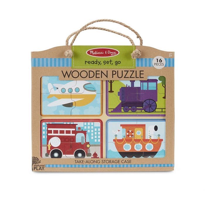 Пазл Melissa&Doug дерев'яні у футлярі "Транспортні засоби" (MD31361) зображення 2