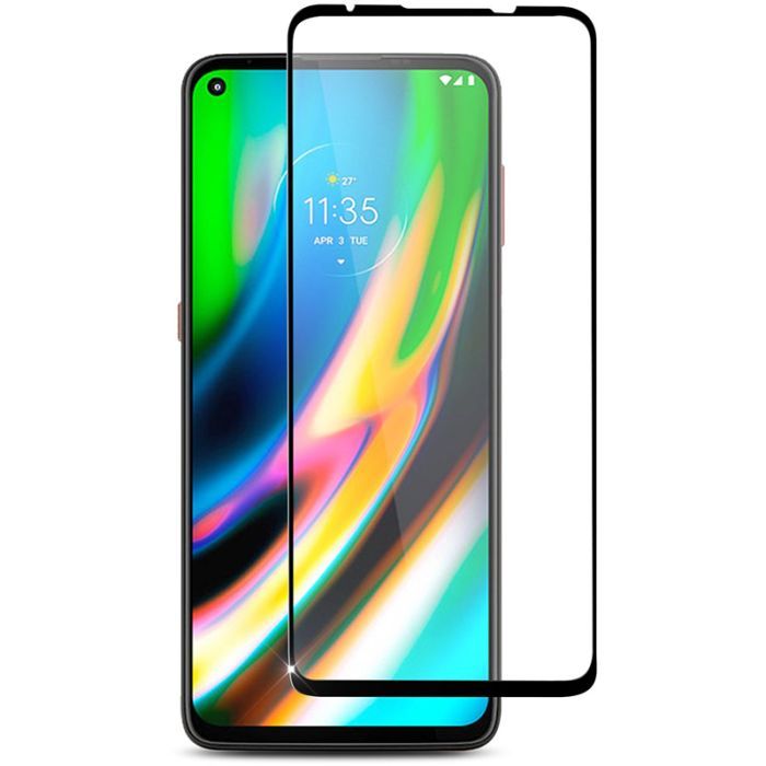Скло захисне PowerPlant Full screen Motorola Moto G9 Plus, Black (GL609406)