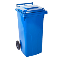 Фото - Мусорное ведро Aleana Контейнер для сміття Алеана на колесах з ручкою синій 120 л  3072 (3072)
