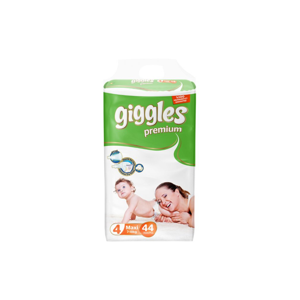 Подгузники Giggles Premium Maxi 7-18 кг 44 шт (8680131201600)