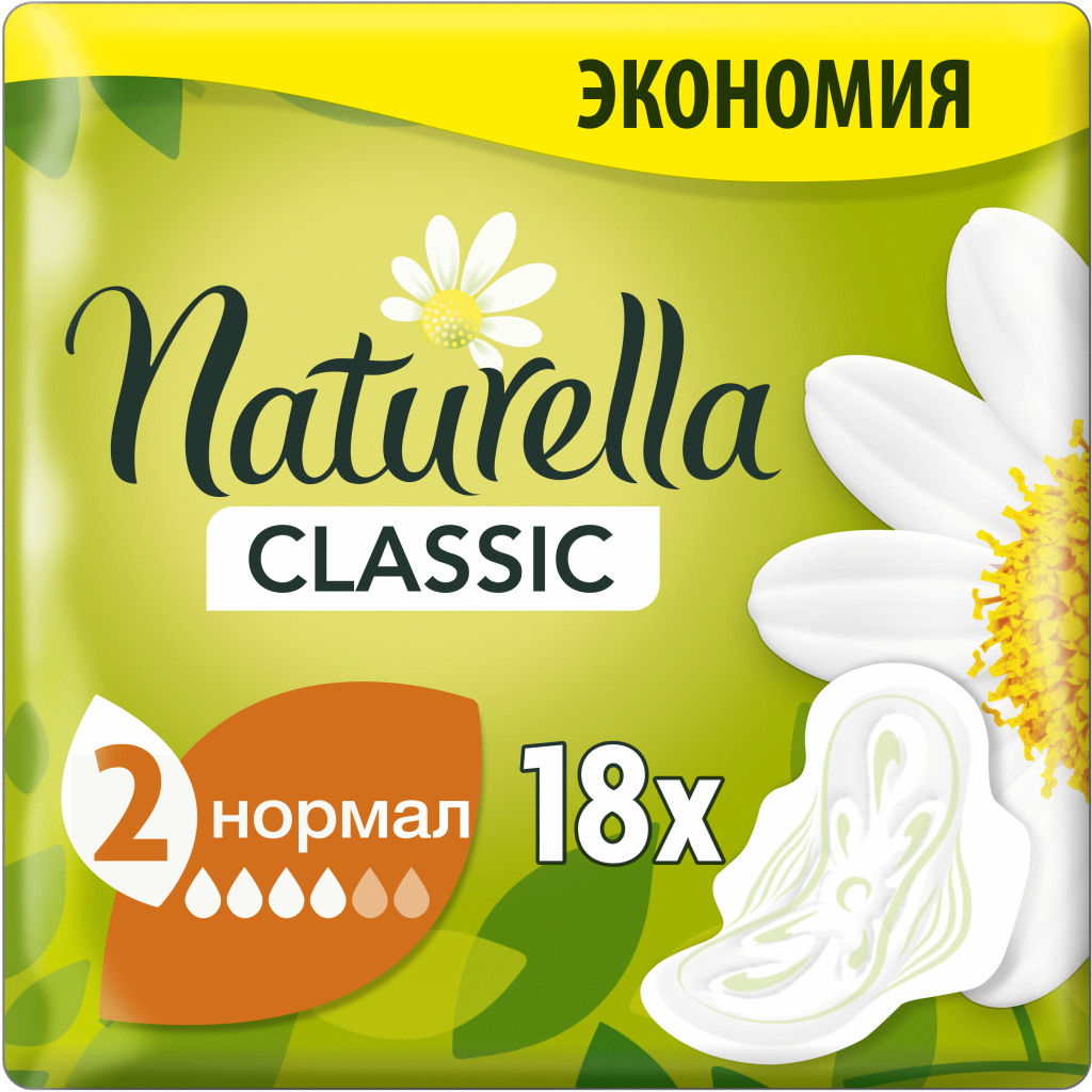 Гигиенические прокладки Naturella Classic Normal 18 шт. (8001841479309)