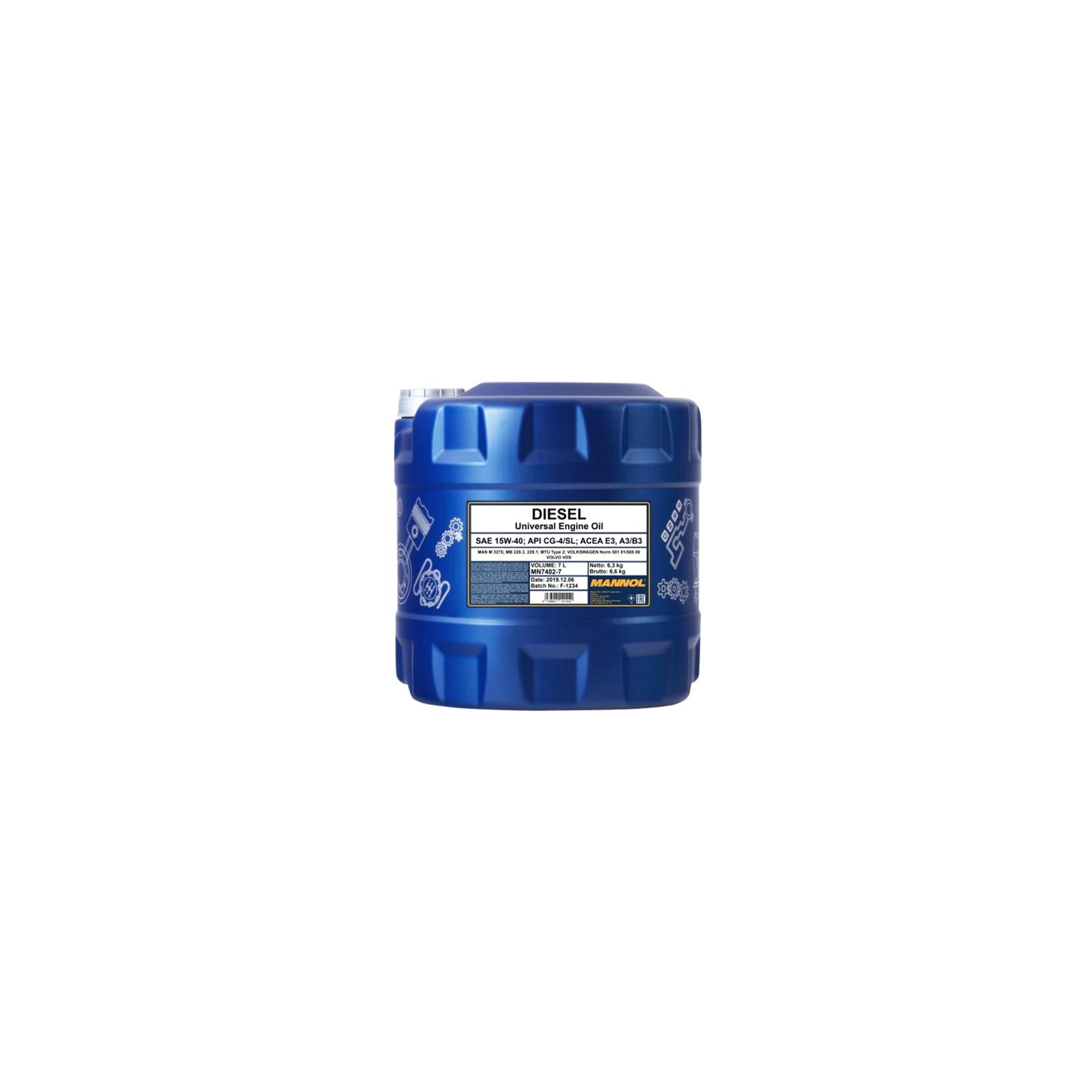 Моторна олива Mannol DIESEL 7л 15W-40 (MN7402-7)