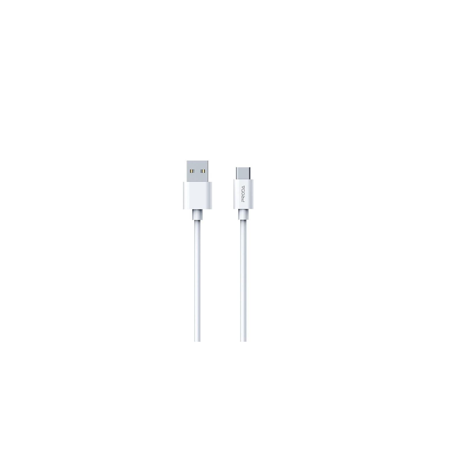 Дата кабель USB 2.0 AM to Type-C 2.4A white Proda (PD-B72a-WHT)