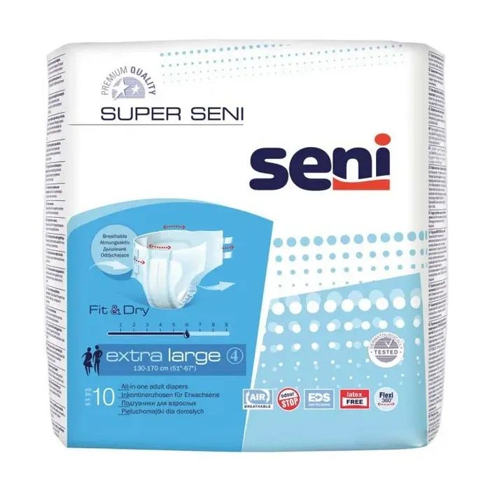Подгузники для взрослых Seni Super Extra Large 10 шт (5900516691202)