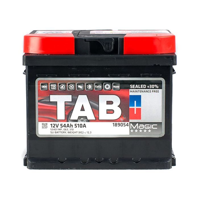 Аккумулятор автомобильный TAB 54 Ah/12V Magic Euro (189 054)