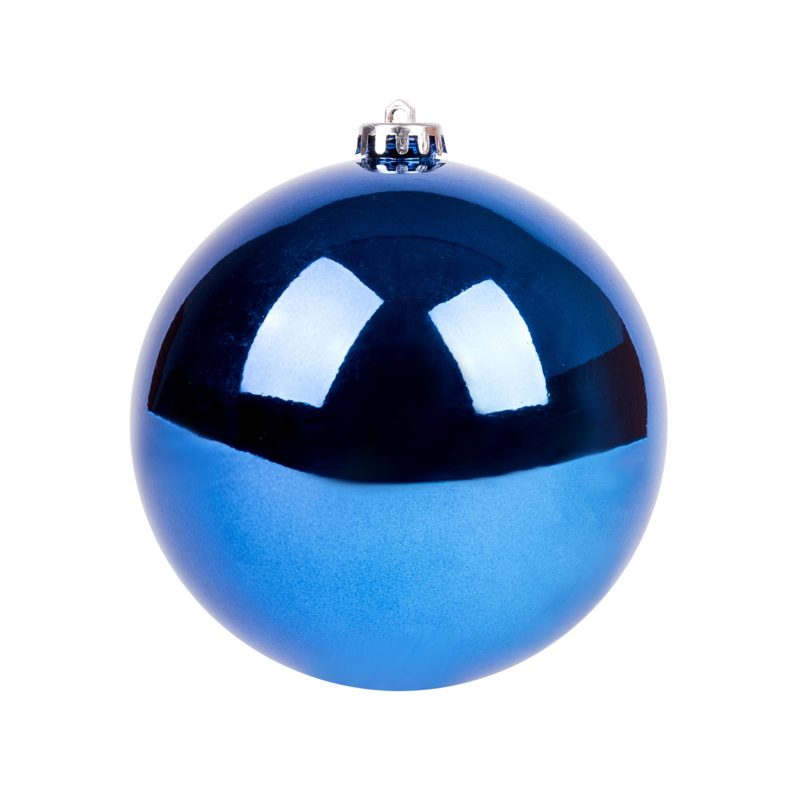 Елочная игрушка Novogod`ko шар пластик, 15 см, синий, глянец (974062)