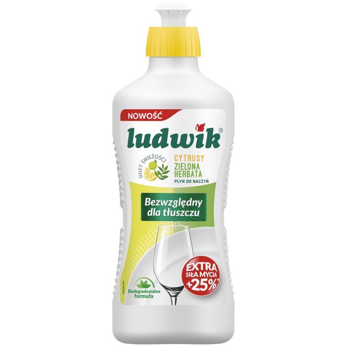 Средство для ручного мытья посуды Ludwik Цитрус и зеленый чай 450 г (5900498028379)