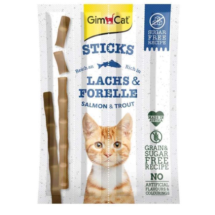 Лакомство для котов GimCat Sticks Lanchs&Forelle 4 шт (лосось и форель) (4002064400174/4002064400778)
