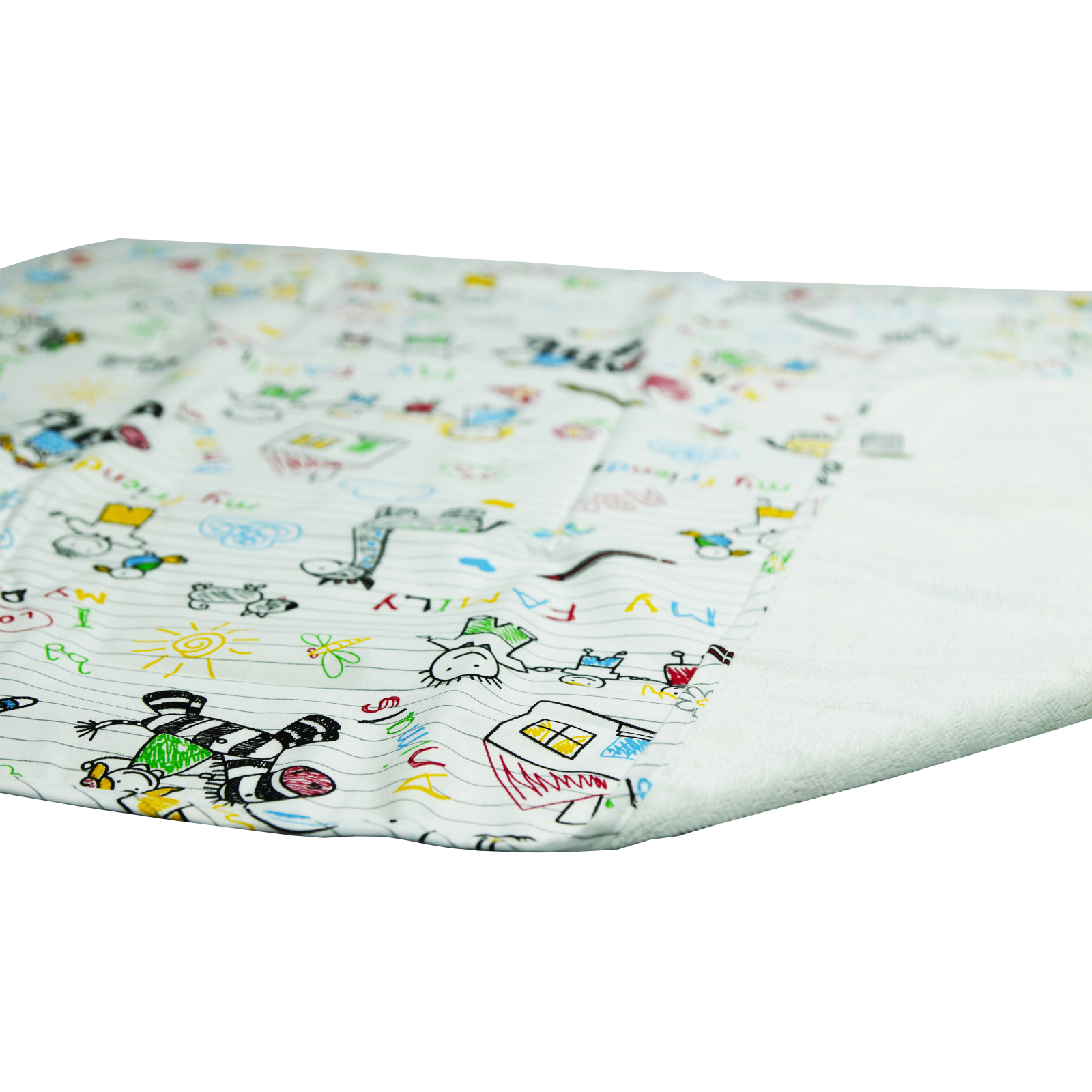 Пелюшки для малюків Еко Пупс Eco Cotton непромокаюча двостороння 65 х 90 см Ведмедики Мікі на білому (EPG10N-6590mmw) зображення 3