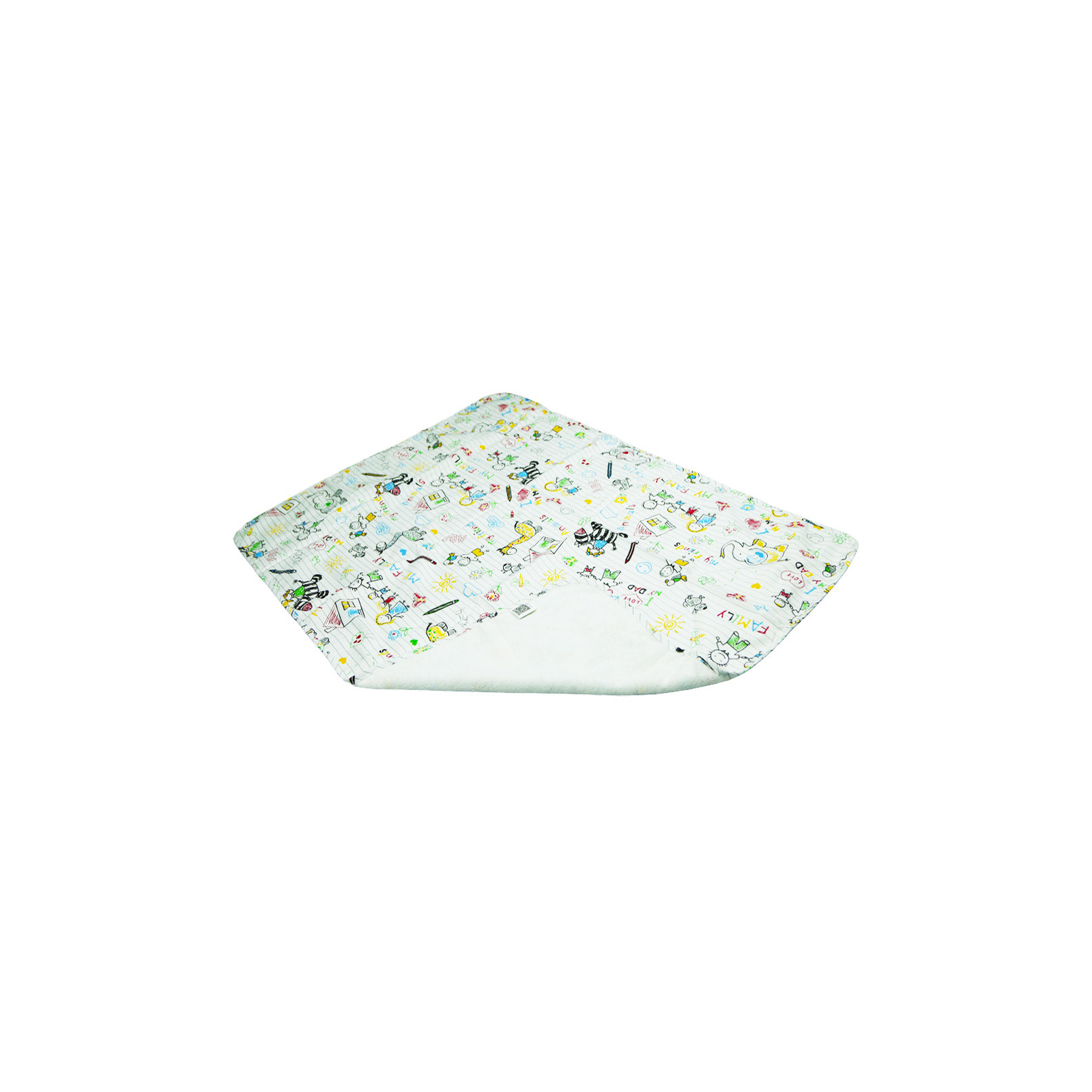 Пеленки для младенцев Еко Пупс Eco Cotton непромокаемая двухсторонняя 65 х 90 см Звери на лесной лужайке Белая (EPG10N-6590bb)