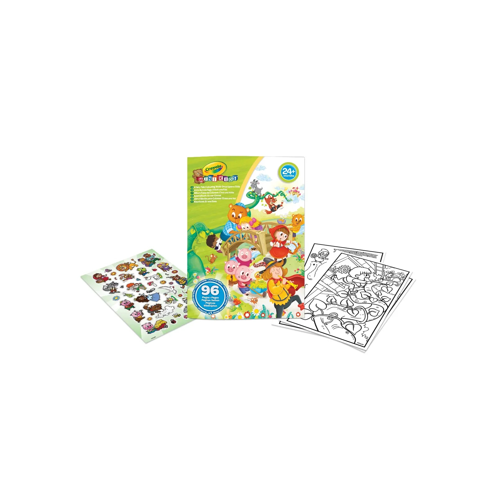 Набор для творчества Crayola Mini Kids Раскраска Любимые сказки, 96 страниц и дополнительно наклейки (25-1081)
