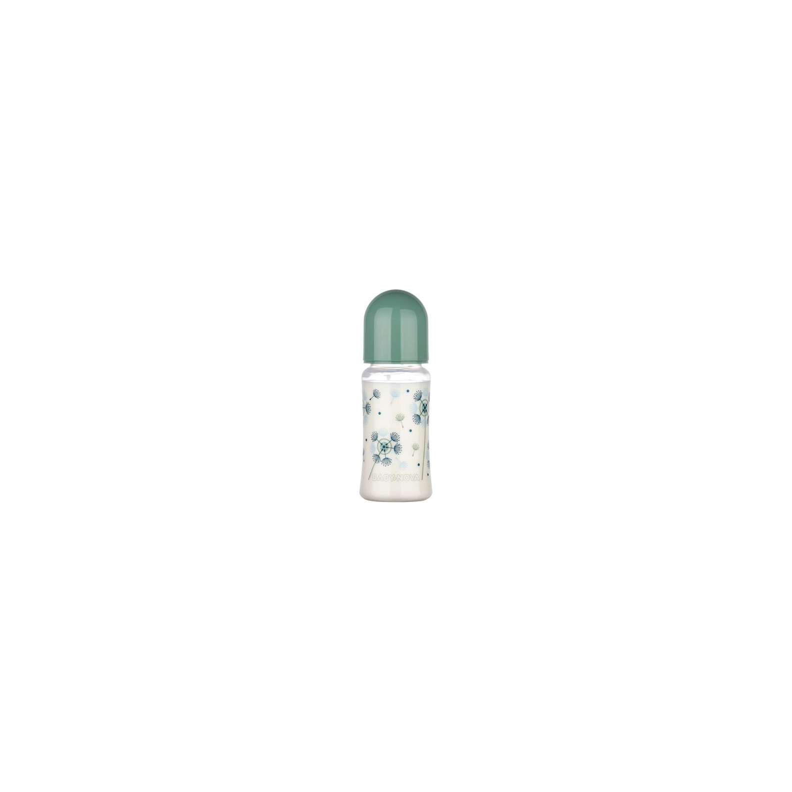 Пляшечка для годування Baby-Nova пластикова Decor Green 300 мл (3966382)