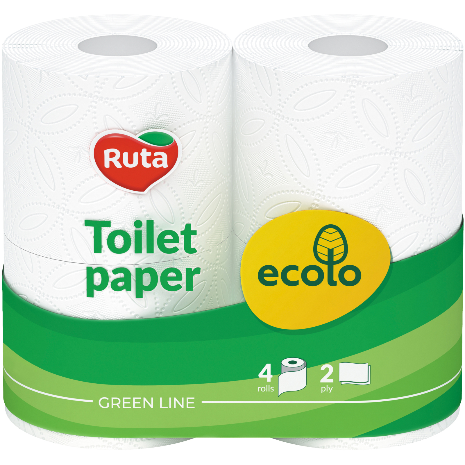 Туалетная бумага Ruta Ecolo 2 слоя 4 рулона (4820023747135)