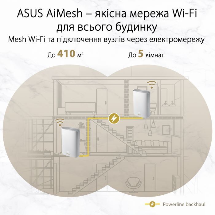 Маршрутизатор ASUS XP4 (2-PK) White зображення 5