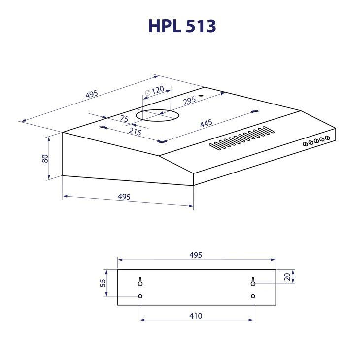 Вытяжка кухонная Minola HPL 513 BR изображение 11