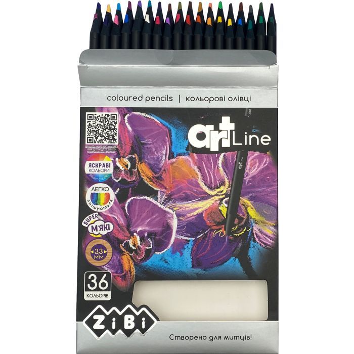 Карандаши цветные ZiBi Art Line круглые 36 цветов (ZB.2435) изображение 2