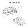 Витяжка кухонна Minola HBI 5202 GR 700 LED зображення 10