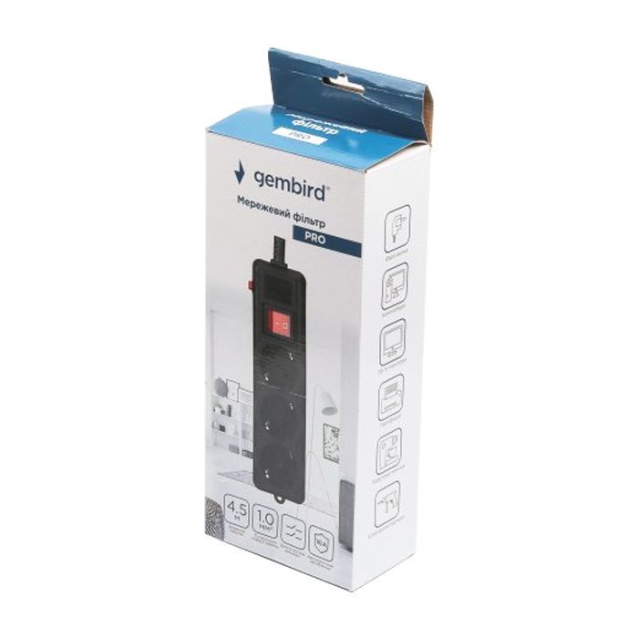 Сетевой фильтр питания Gembird SPG3-G-15B-PRO изображение 4