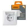 Розетка Videx BINERA 1ая с заземлением и крышкой (VF-BNSK) изображение 4