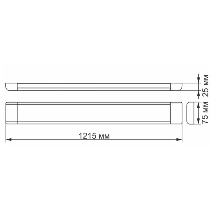 Світильник Videx LED 54W 1,2М 5000K (VL-BN-54125) зображення 2
