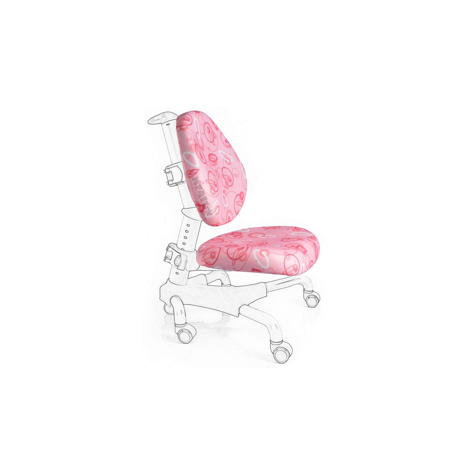 Чехол для кресла Mealux Nobel, Champion розовый с кольцами. (Чехол P (Y-517, 718))