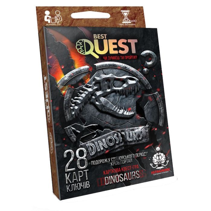 Настільна гра Danko Toys Best Quest Динозаври, українська (BQ-01-04U)