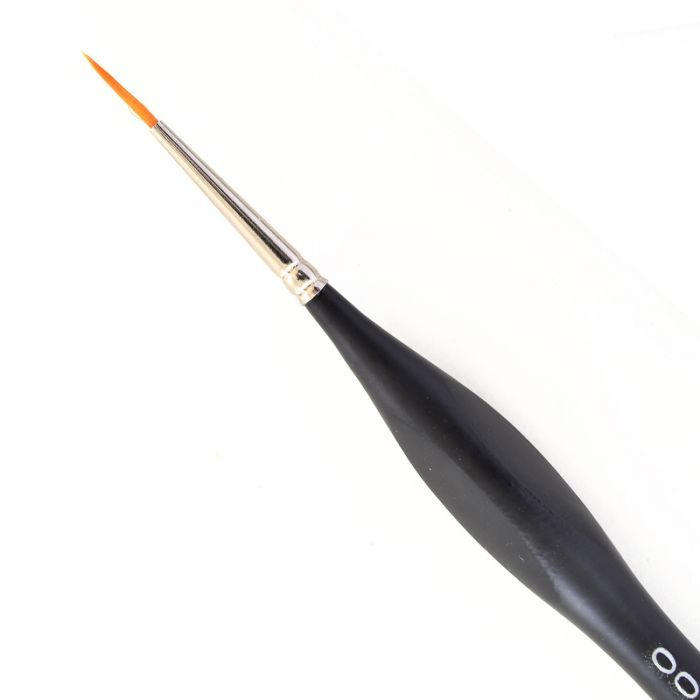 Кисточка для рисования Santi синтетика Sensation, короткая ручка с изгибом, круглая, №00 (310768) изображение 2