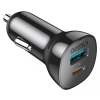 Зарядний пристрій Choetech car USB-A/USB-C 20W QC3.0/PD black (TC0005-BK)