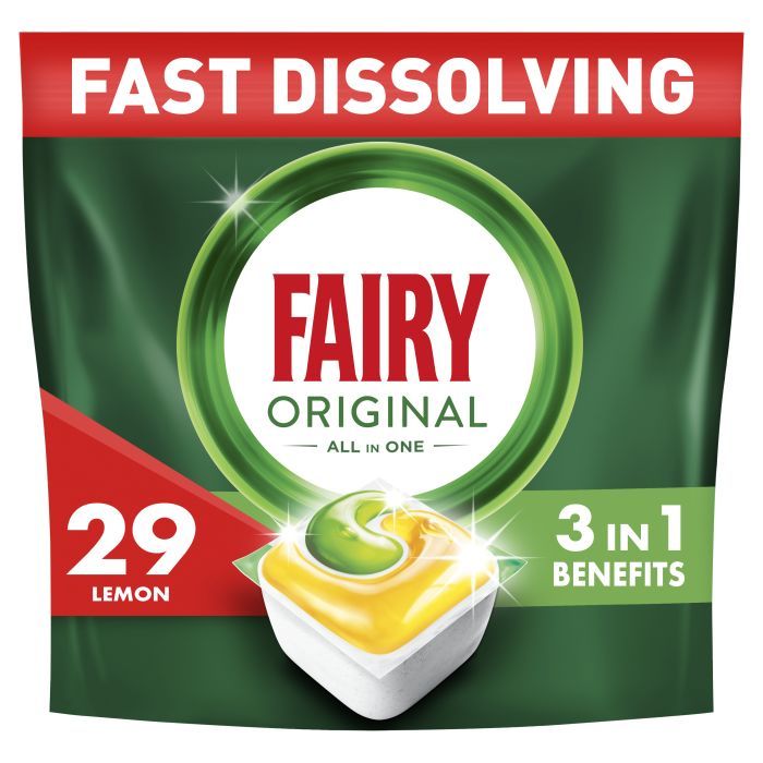 Таблетки для посудомоечных машин Fairy Original All in One Lemon 29 шт. (8006540726891/8700216237314)