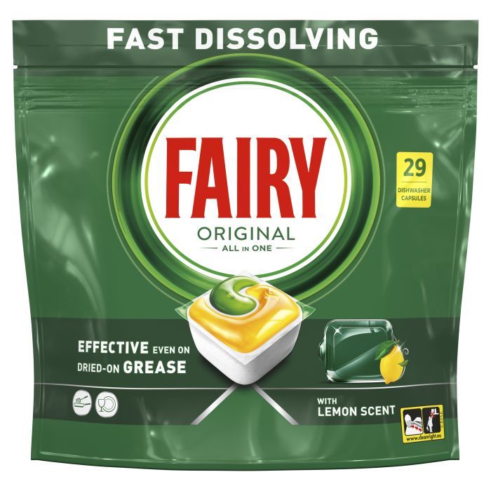 Таблетки для посудомоечных машин Fairy Original All in One Lemon 29 шт. (8006540726891/8700216237314) изображение 8