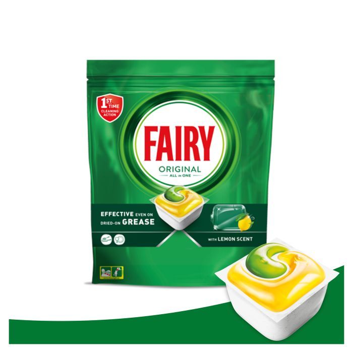 Таблетки для посудомоечных машин Fairy Original All in One Lemon 29 шт. (8006540726891/8700216237314) изображение 7