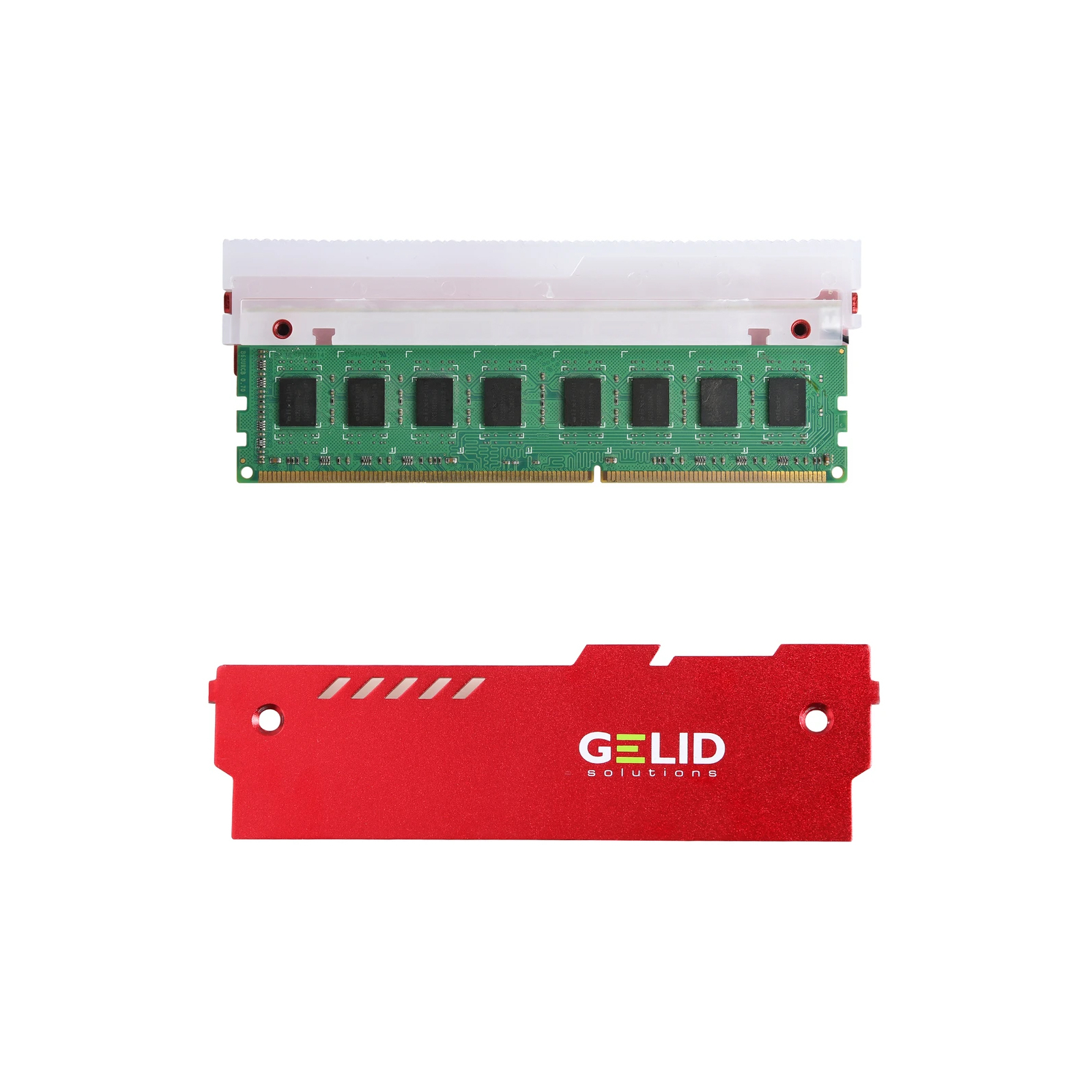 Охлаждение для памяти Gelid Solutions Lumen RGB RAM Memory Cooling Red (GZ-RGB-02) изображение 3
